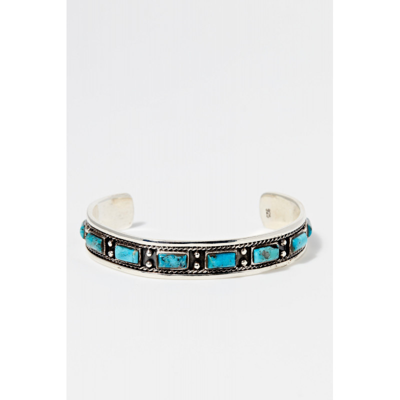 Bracelet "Nahui" Argent et Turquoise